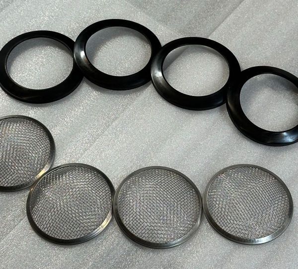 ■送料無料 取付バンド付 ステンレス製 汎用 CR VM 等 ファンネルネット 粗目タイプ 車検対策 パワーフィルター メッシュ カバー U154_画像2