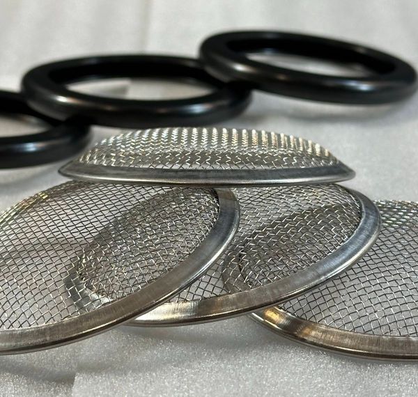 ■送料無料 取付バンド付 ステンレス製 汎用 FCR TMR 等 ファンネルネット 粗目タイプ 車検対策 パワーフィルター メッシュ カバー U145_画像6