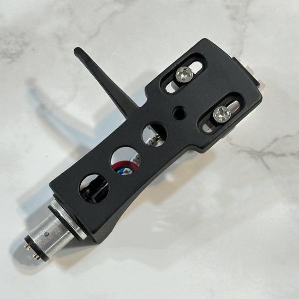 ヘッドシェル & MMカートリッジ 新品 OFCリード線 ブラック レコード 金メッキ ターンテーブル LP プレーヤー アナログ 針 U543_画像4