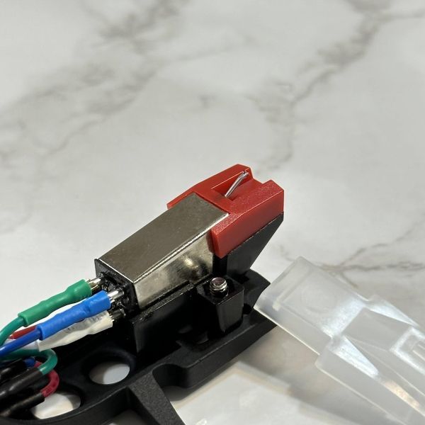 ヘッドシェル & MMカートリッジ 新品 OFCリード線 ブラック レコード 金メッキ ターンテーブル LP プレーヤー アナログ 針 U543_画像8