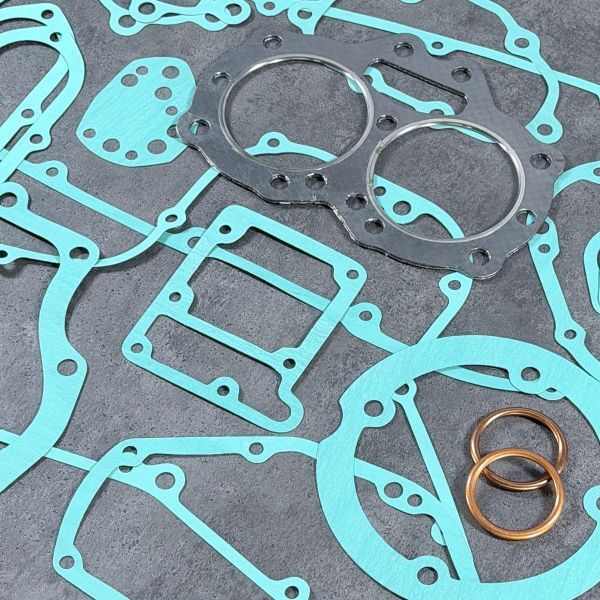 エンジン ガスケット 20点 セット W1SA W1S W3 650RS Kawasaki パッキン キット クラッチ 純正相当 マフラー カバー カワサキ U1939_画像10