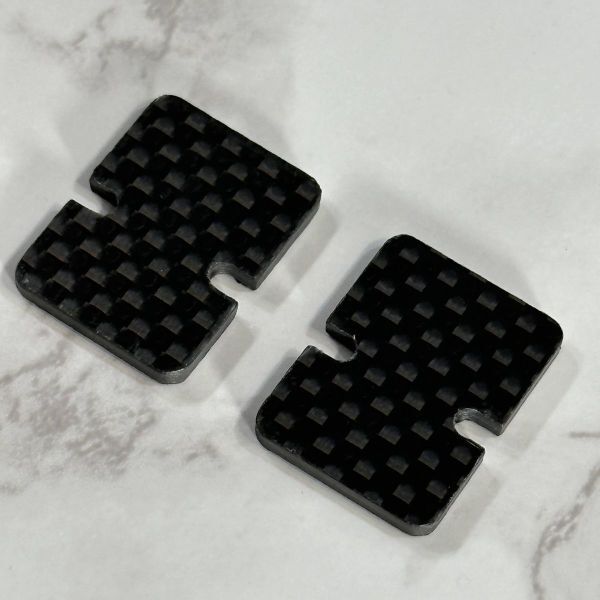 カートリッジスペーサー ドライカーボン製 2.0mm 2枚 特注品 SHURE M97 DENON DL103 AT33 Ortfon Kontrapunkt DECCA MC20/30 U684_画像4