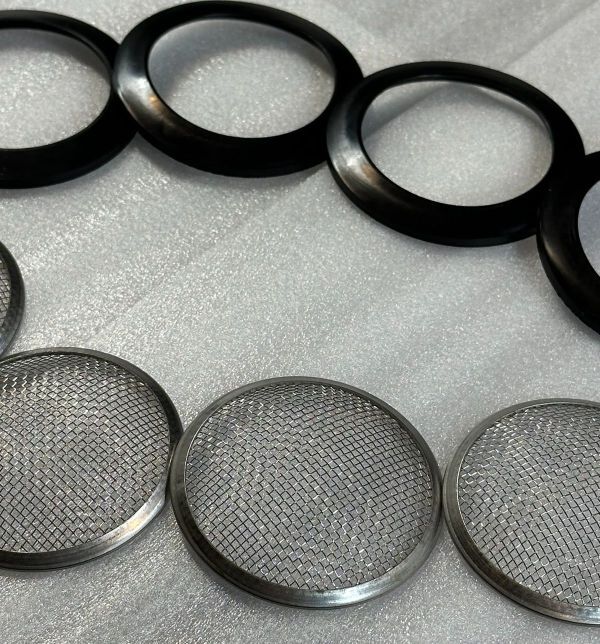 ■送料無料 取付バンド付 ステンレス製 汎用 CR VM 等 ファンネルネット 粗目タイプ 車検対策 パワーフィルター メッシュ カバー U154_画像3