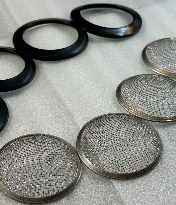 ■送料無料 取付バンド付 ステンレス製 汎用 CR VM 等 ファンネルネット 粗目タイプ 車検対策 パワーフィルター メッシュ カバー U154_画像5