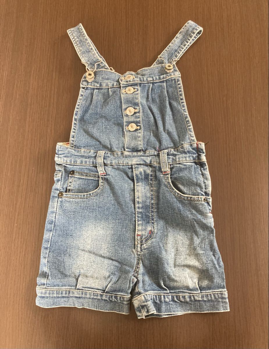 デニム オーバーオール キッズ　90㎝ぐらい_画像1