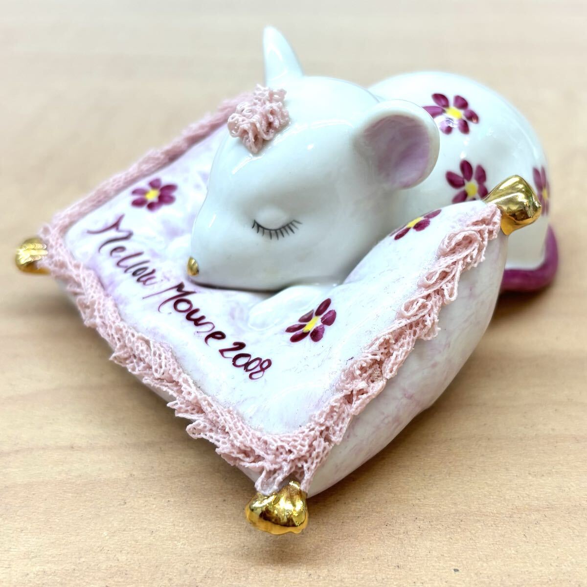 ◆アイリッシュドレスデン◆メローマウス 2008年／フィギュリン／置物 ／Irish Dresden／ねずみ 子年_画像2