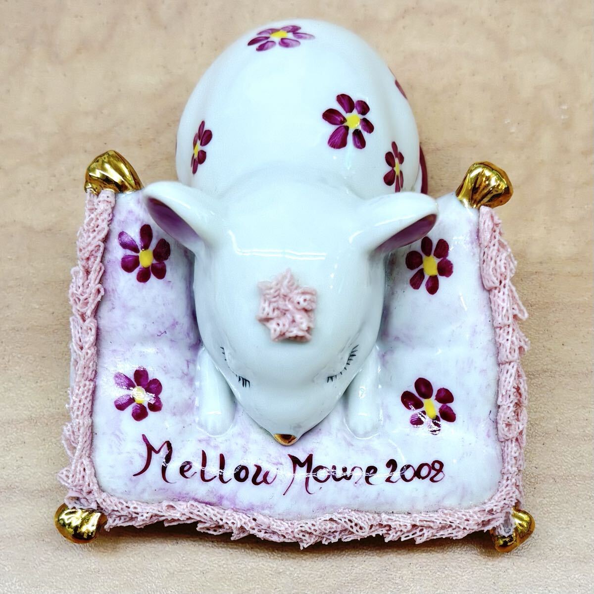 ◆アイリッシュドレスデン◆メローマウス 2008年／フィギュリン／置物 ／Irish Dresden／ねずみ 子年_画像7