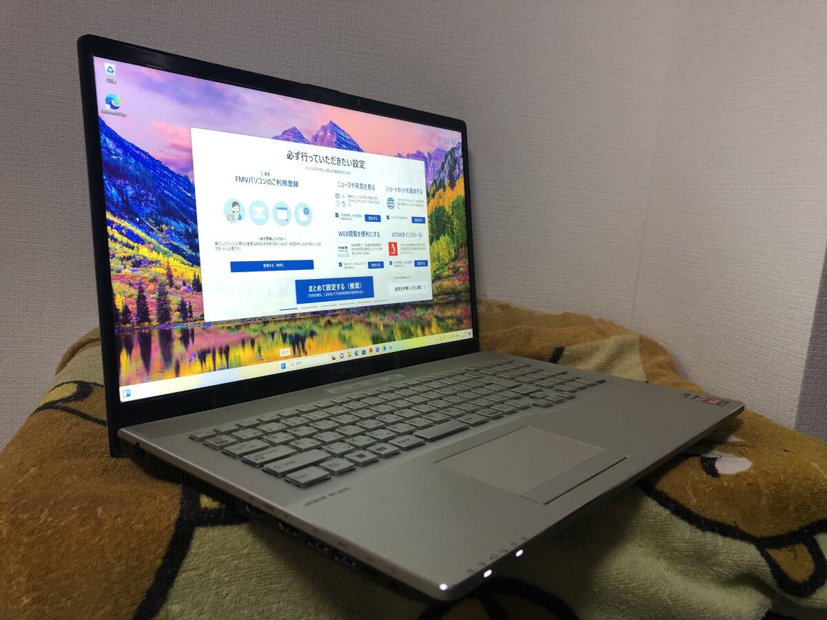 ほぼ新品! 2026年10月20日までメーカー保証あり WNB/H1 メモリ32GB SSD512GB+HDD1TB Blu-ray Windows11 Office FMVN90H1G 限定機 NH90/H1_画像10