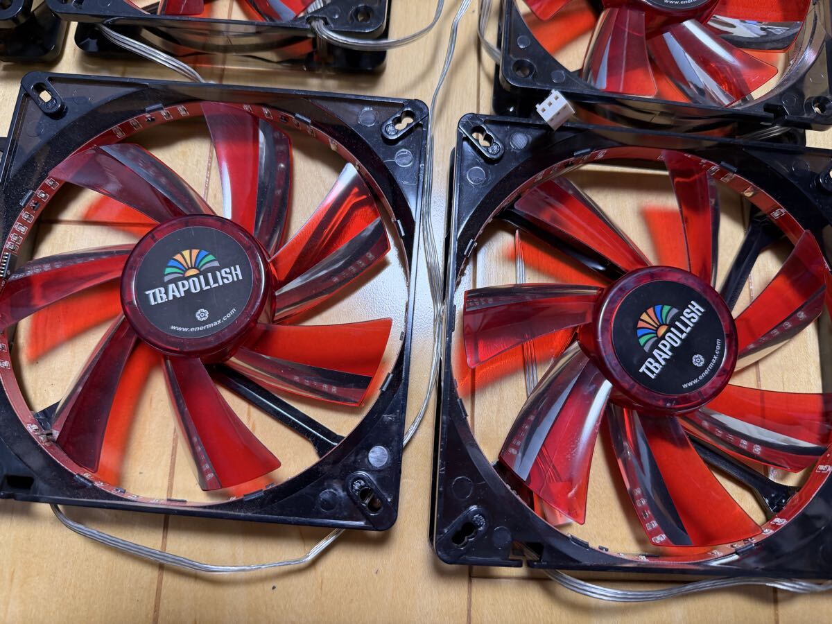 Enermax ケースファン レッド 140mm×2個 120mm×4個 エナーマックス FAN EA142512W-OAL ED122512W-OAL_画像6