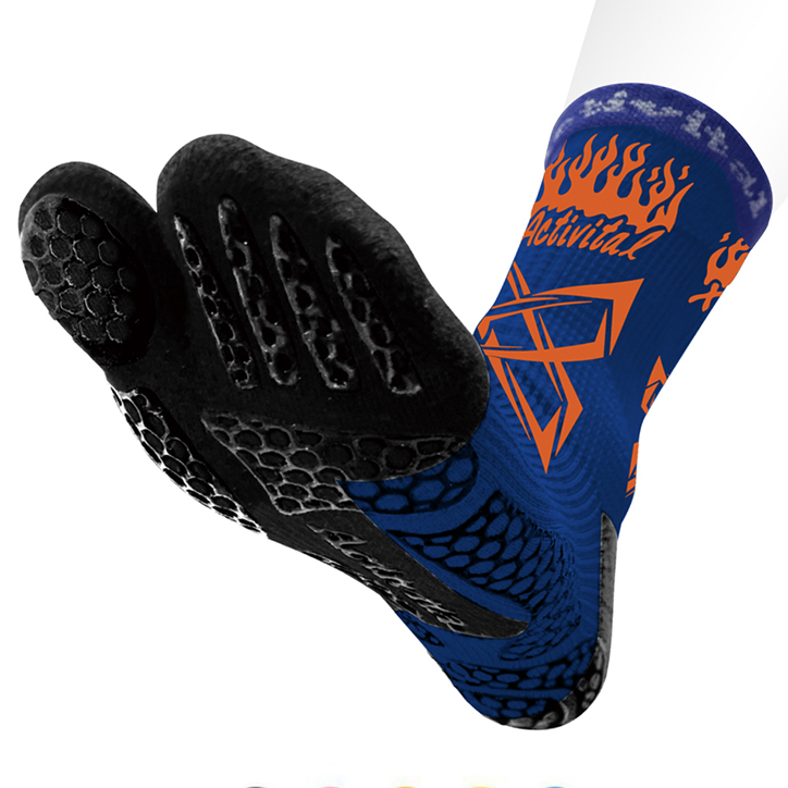 XTREME グリップ L-LL BLUE ORANGE Activital (アクティバイタル) 26.0-29.0 | メール便可 ソックス soccer futsal サッカー フットサル_画像1
