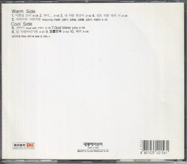 韓国CD☆ Yoon Jong-Sin 共存（Korea DYCD 1046）ユン・ジョンシン_画像6