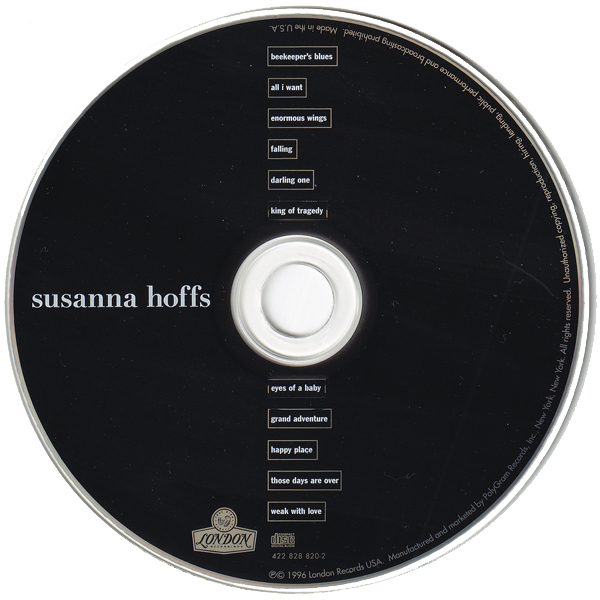 SUSANNA HOFFS（LONDON 422-828-820-2）hidden track スザンナ・ホフス Bangles【Phillip Dixon】Jim Keltner_画像6