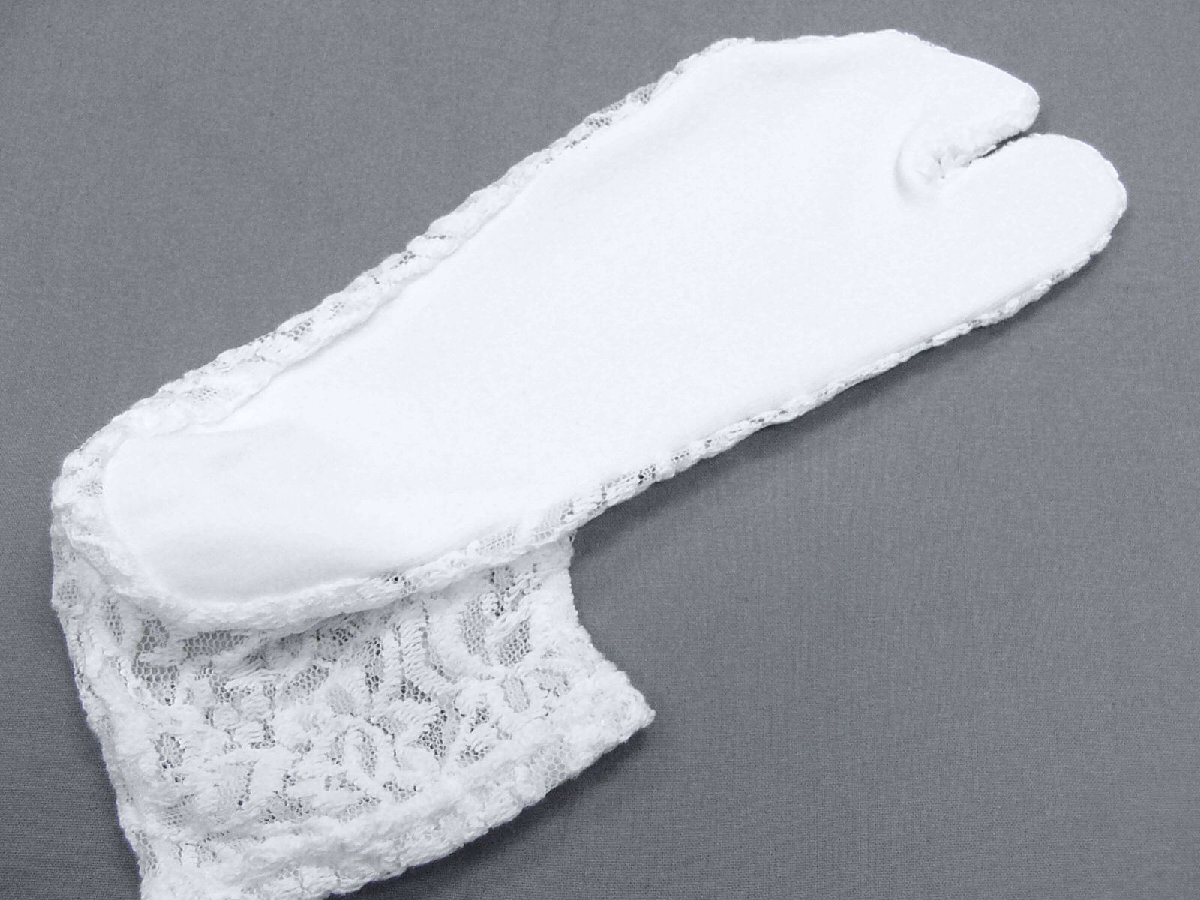 アウトレット　日本製　レースの足袋「レースな美（びーた）多」23.0～25.0ｃｍ　白色　未使用・わけあり品_画像5