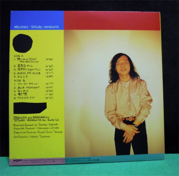 ＬＰ　山下達郎　メロディーズ(Melodies)　MOON-28008　中古_画像3