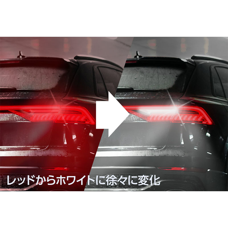 衝撃光 ウェルカムバルブ T-16 バックLED 2個入り DC12V バックランプ レッド ホワイト 600lm 10000k axs アークス GRX-748_画像2