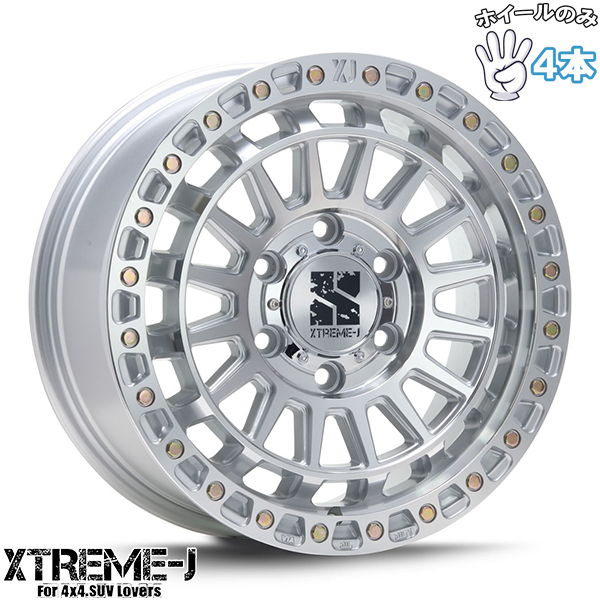 ランクル250/300 LX GX18インチ アルミホイール 6穴139.7 | MLJ エクストリームJ XJ08 グロスマシンド 8J 4本セット_画像1