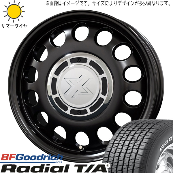 クロスビー 195/60R15 ホイールセット | BFグッドリッチ ラジアル TA & スティール 15インチ 4穴100_画像1