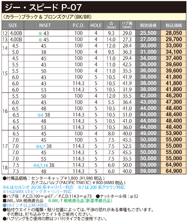 17インチ アルミホイール 4穴100 | ホットスタッフ Gスピード P07 6.5J +45 1本のみ_画像3