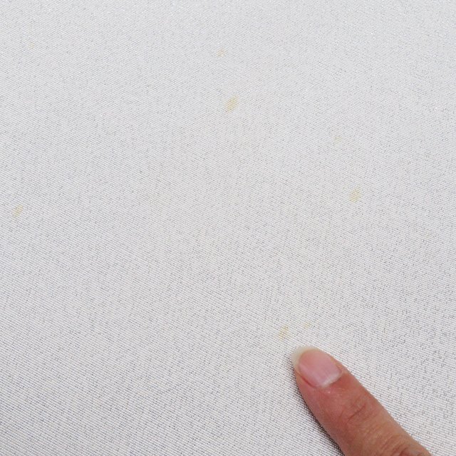 ★きもの北條★ 明綴れ　束ね熨斗に花と蝶の図　箔糸　銀通し　六通　仕立て上がり　中古　正絹　袋帯　T807-17_画像7