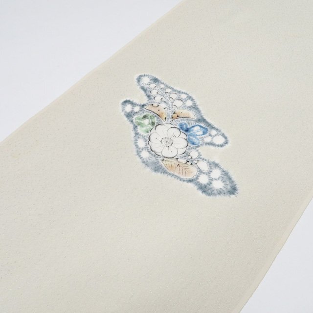 ★きもの北條★ 着尺　花の図　辻が花　付下げ　付け下げ　訪問着　未仕立て　正絹　反物　T808-9_画像6