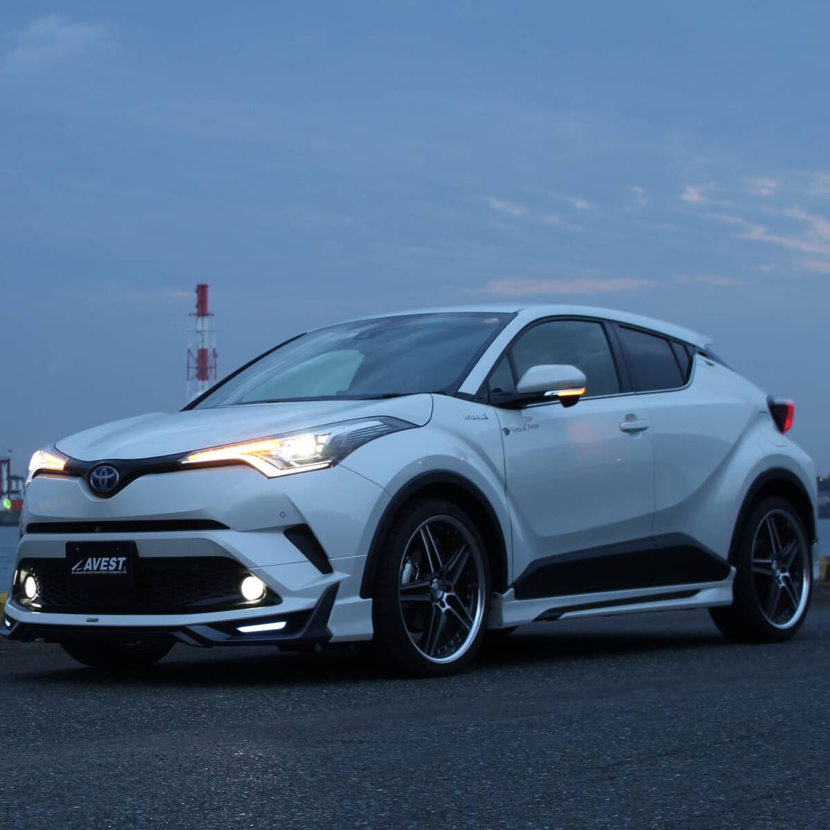 C-HR CHR シーケンシャル 流れるドアミラーウインカー ターンランプ左右 白ポジ 未使用 60サイズ発送AVEST アベスト 旧モデル6_画像3