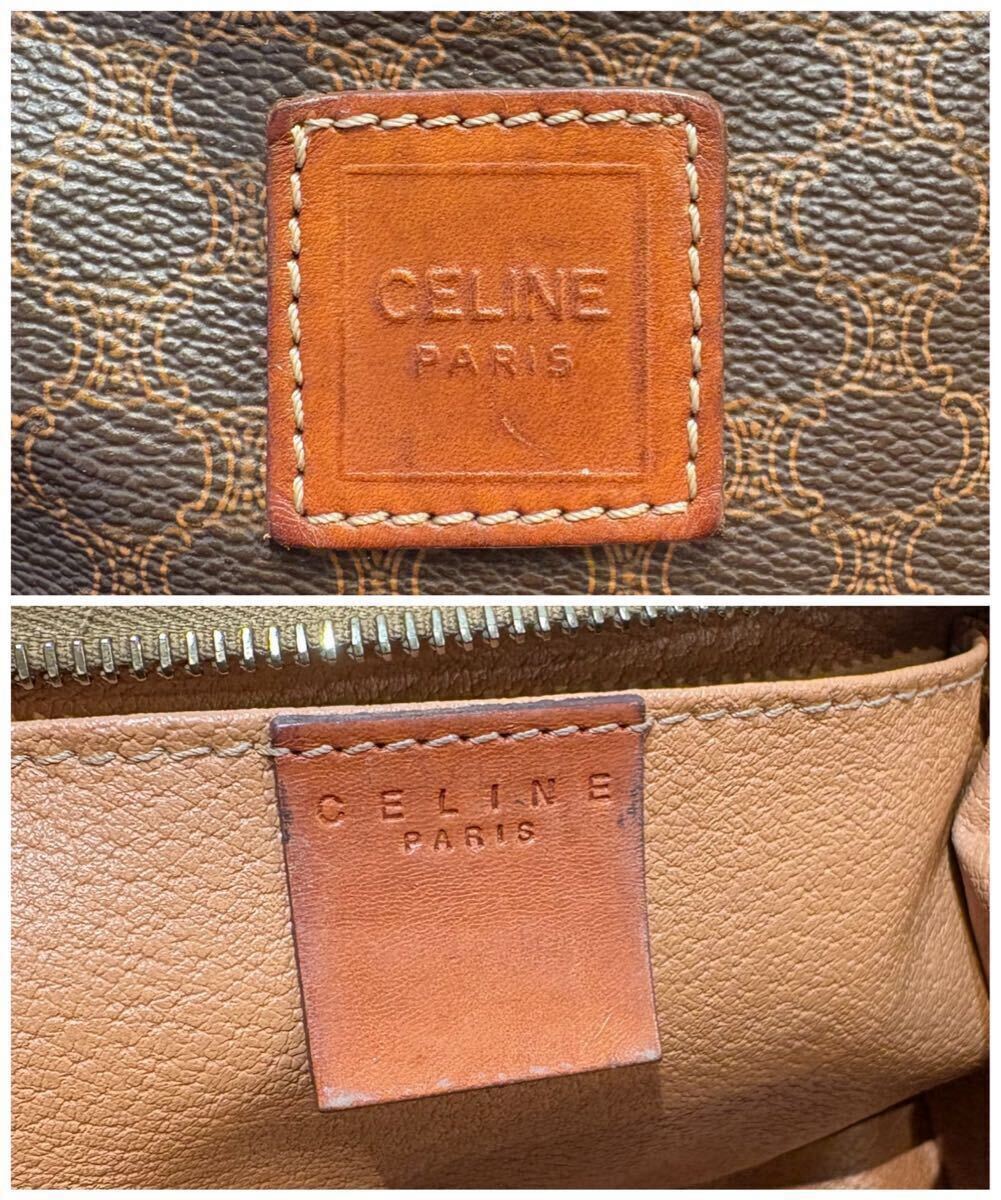 セリーヌ CELINE ポーチ マカダム柄 ブラウン_画像6