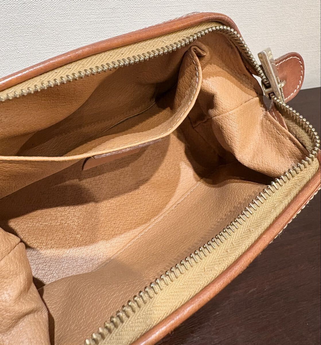 セリーヌ CELINE ポーチ マカダム柄 ブラウン_画像9