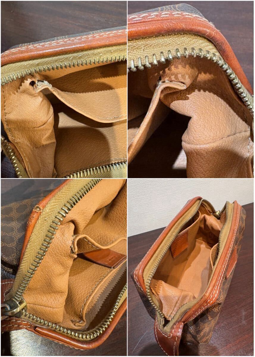 セリーヌ CELINE ポーチ マカダム柄 ブラウン_画像7