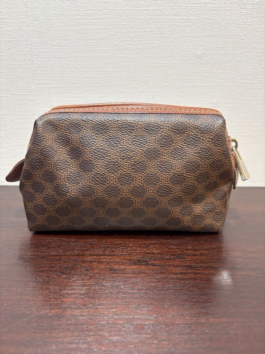 セリーヌ CELINE ポーチ マカダム柄 ブラウン_画像2