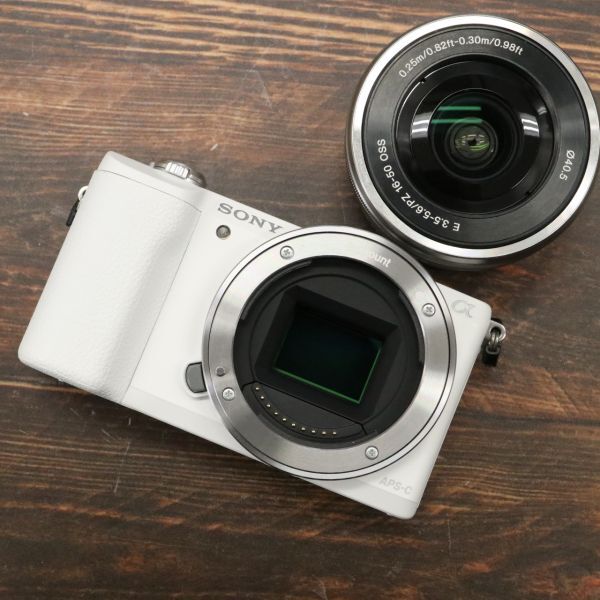 [ первоклассный товар ] Sony α5100 белый + 16-50mm PZ энергия zoom линзы комплект #6360