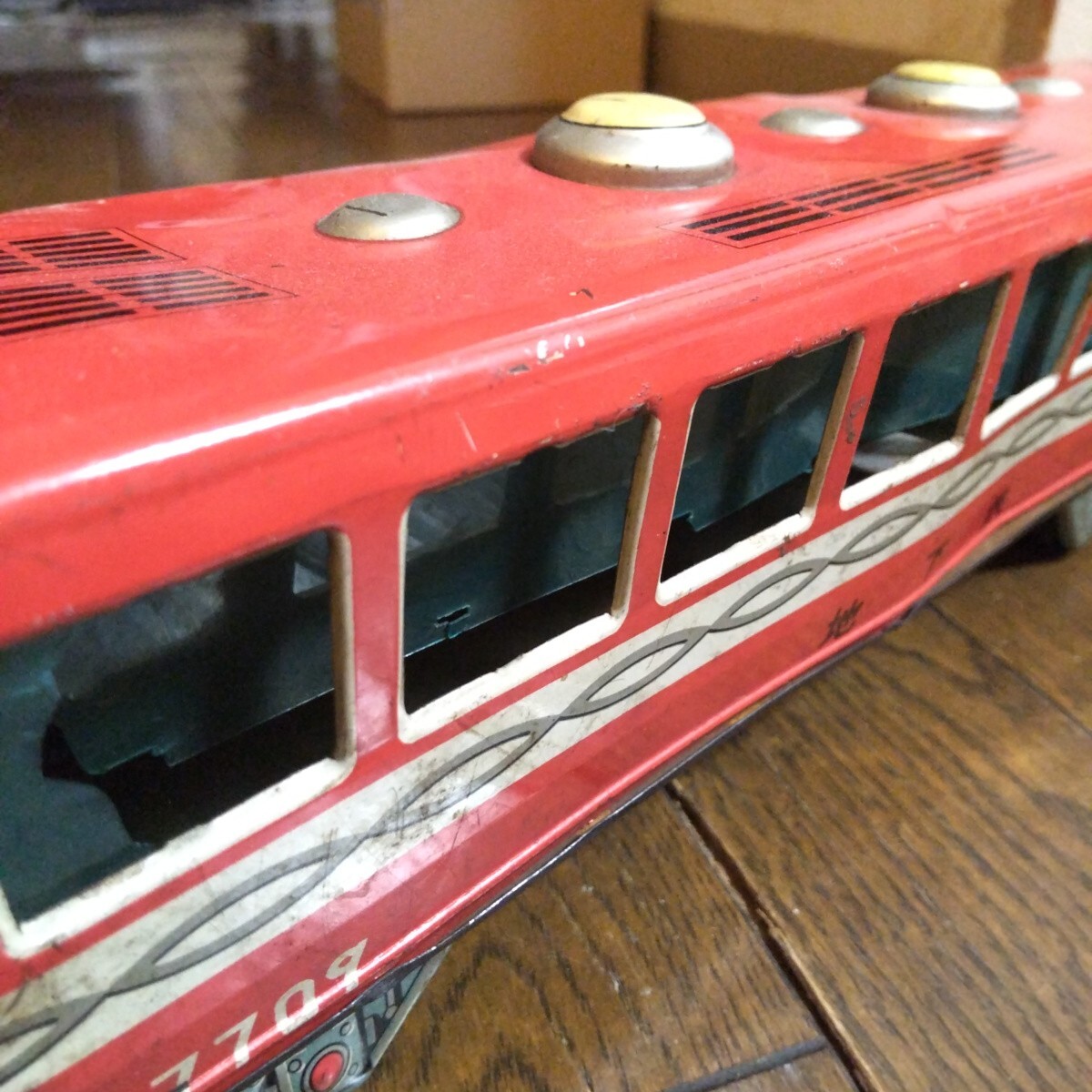 山崎玩具製 ブリキ地下鉄 ジャンク品 当時物。_画像4