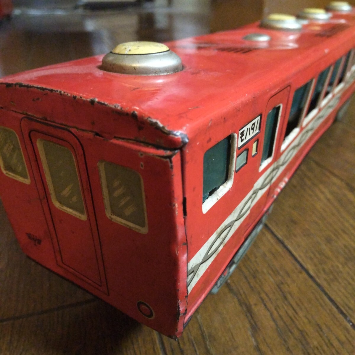 山崎玩具製 ブリキ地下鉄 ジャンク品 当時物。_画像9