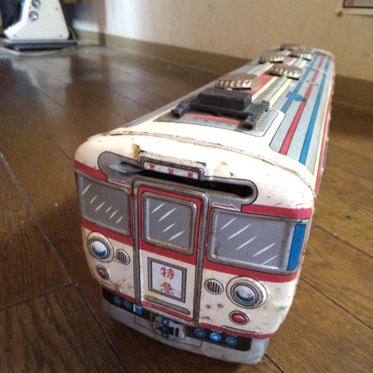 ヨネザワ製 ブリキ 食堂車 大型サイズ 57cm 発車ベル付き 当時物。_画像1