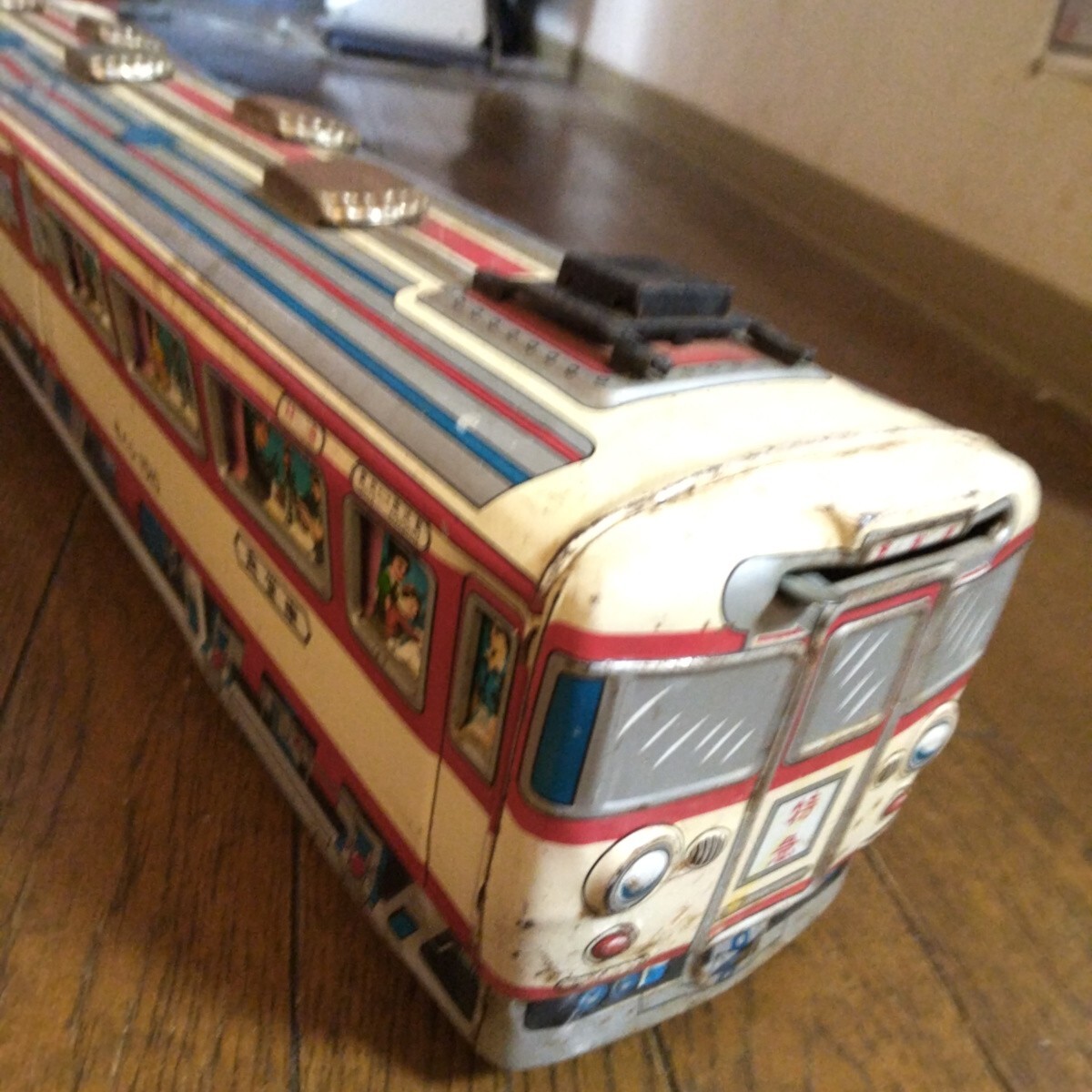 ヨネザワ製 ブリキ 食堂車 大型サイズ 57cm 発車ベル付き 当時物。_画像2