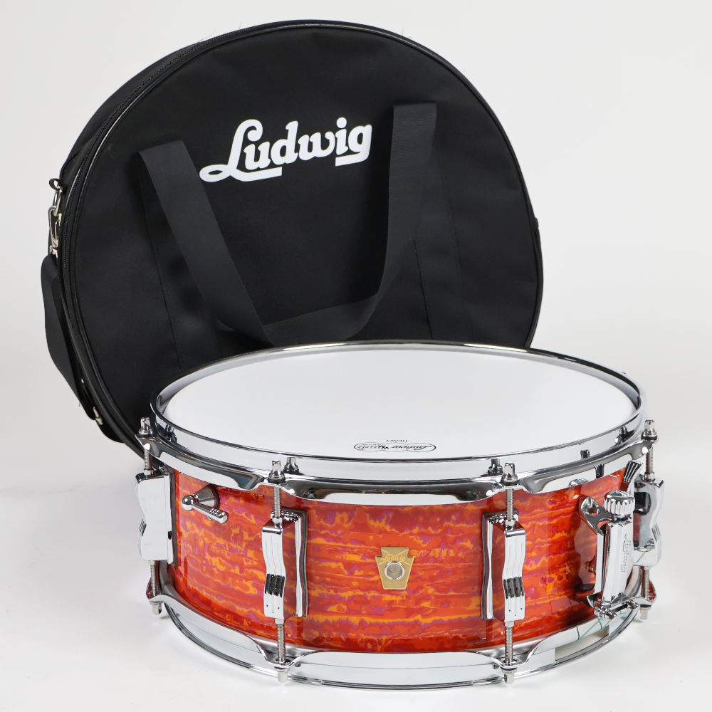 中古 スネアドラム ラディック Ludwig LS908 Jazz Fest 14x5.5 Mod Orange_画像1
