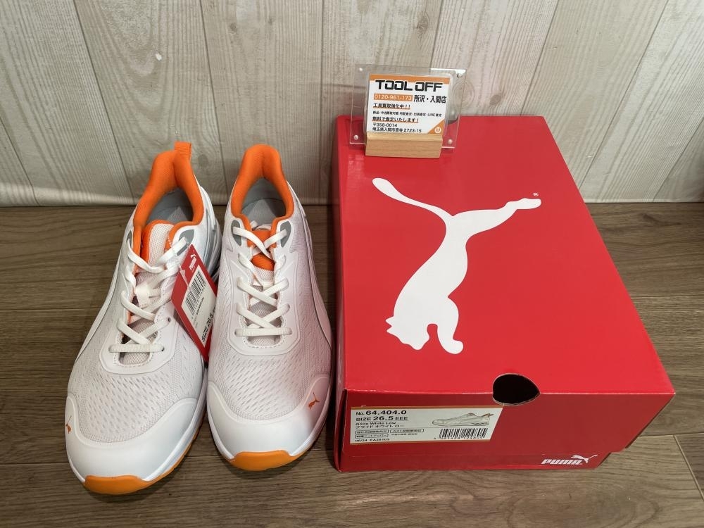 009▼未使用品▼PUMA プーマ プロスニーカー 64.404.0 グライドホワイトロー 26.5cm 保管品_画像1