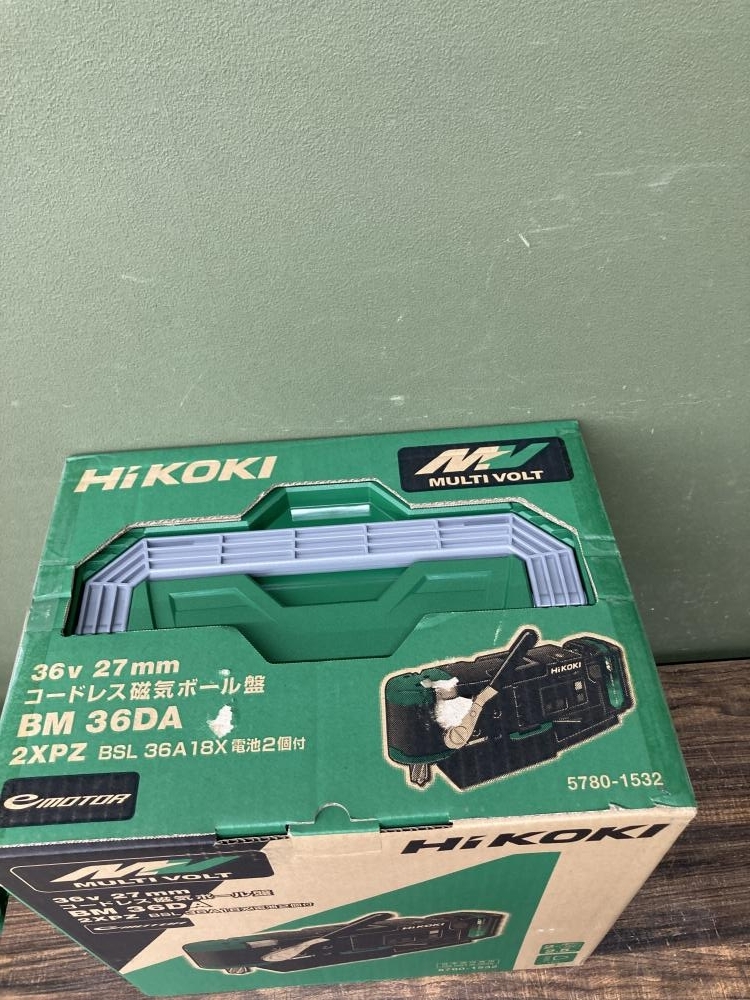 022●未使用品・即決価格●HiKOKI 36V27㎜コードレス磁気ボール盤 BM36DA2XPZ 箱剥がれ有り_画像2