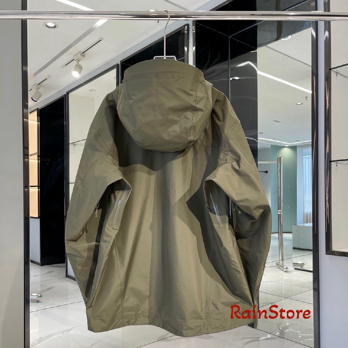 ARC'TERYX メンズマウンテンパーカー ブルゾン グリーン Lサイズ スキージャケット ウインドブレーカー BETA LT GORE-TEX 防風 フード付_画像2
