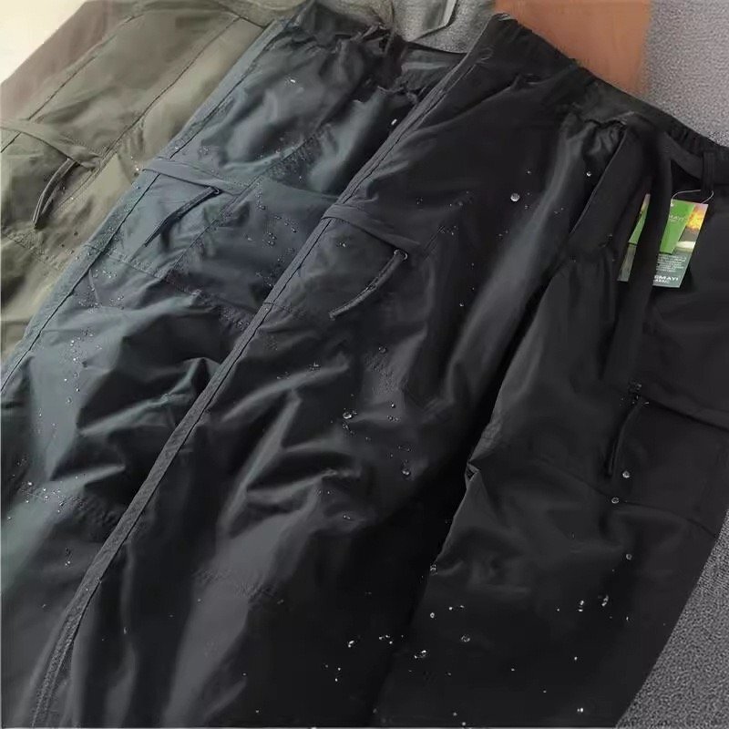 メンズカーゴパンツ ワイドパンツ 長ズボン ワークパンツ ロングパンツ カジュアル ボトムス 綿 5XLサイズ グレー 里起毛 軍パン 秋冬