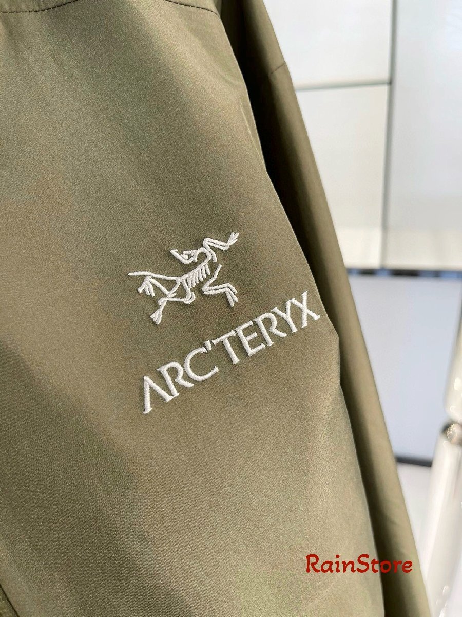 ARC'TERYX メンズマウンテンパーカー ブルゾン グリーン Lサイズ スキージャケット ウインドブレーカー BETA LT GORE-TEX 防風 フード付_画像4