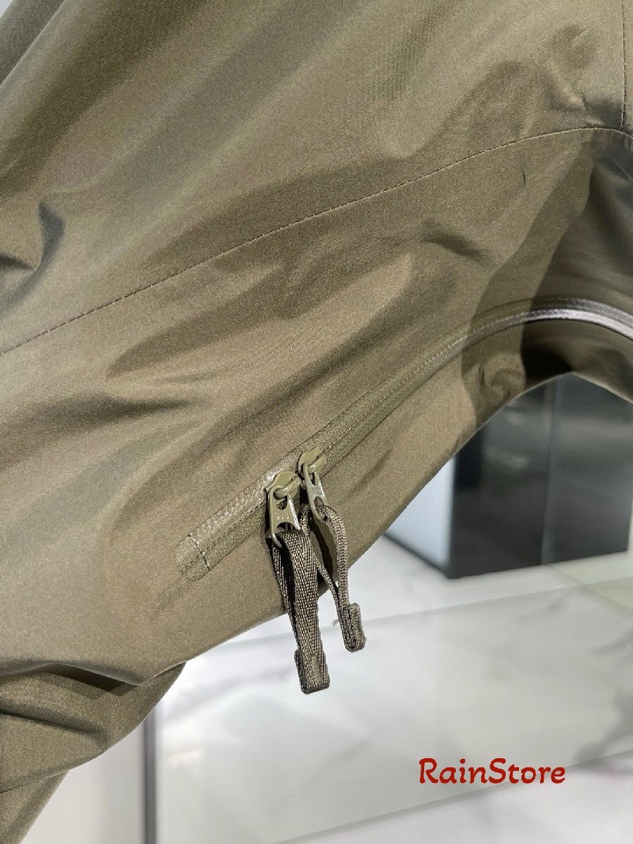 ARC'TERYX メンズマウンテンパーカー ブルゾン グリーン Lサイズ スキージャケット ウインドブレーカー BETA LT GORE-TEX 防風 フード付_画像9