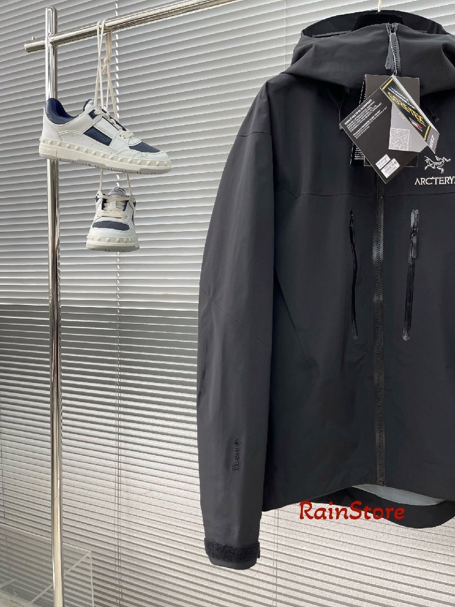ARC'TERYX メンズマウンテンパーカー ブルゾン Alphaシリーズ SV ブラック Lサイズ 防水ジャケット ウインドブレーカー GORE-TEX PRO_画像3