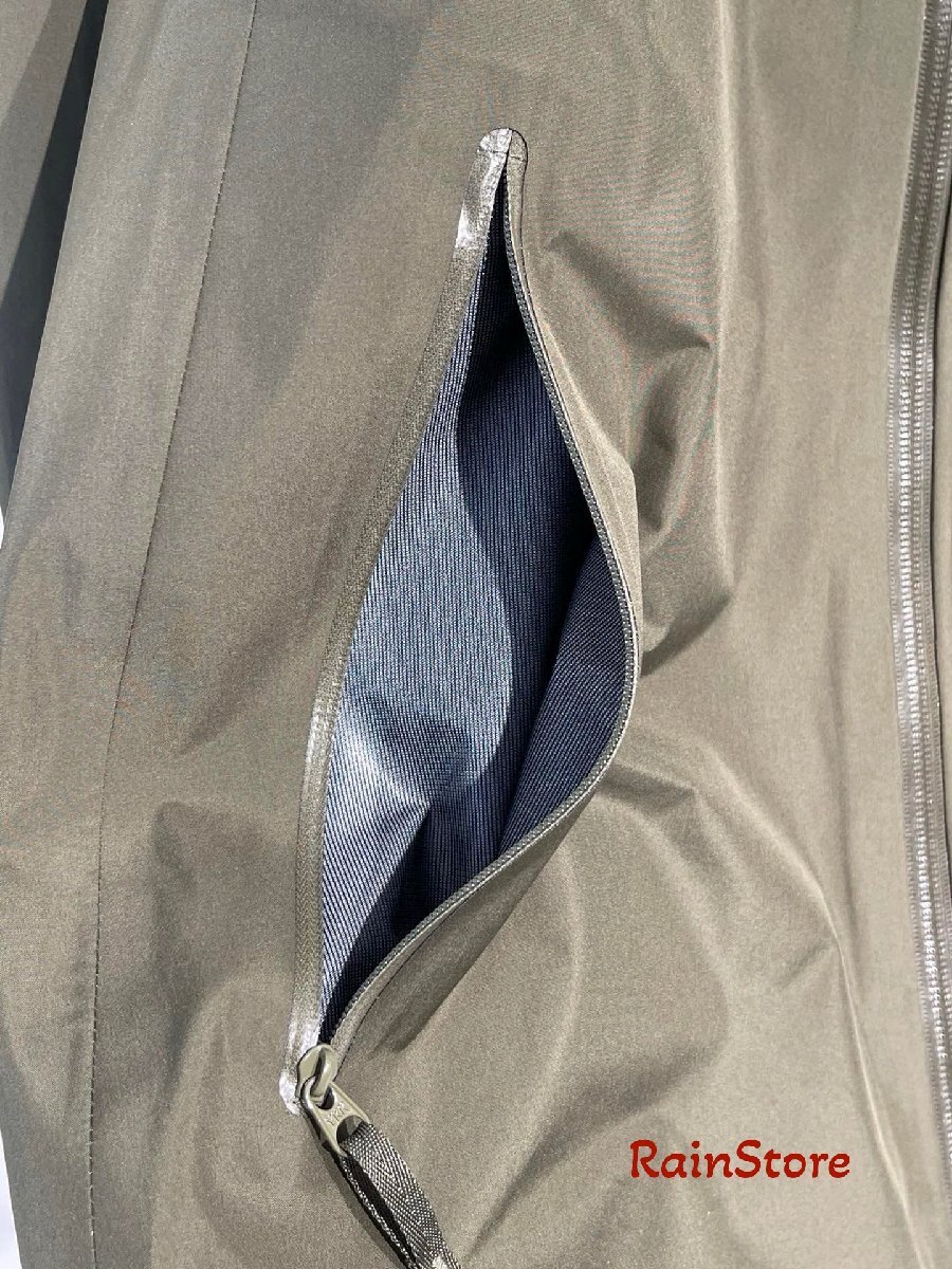 ARC'TERYX メンズマウンテンパーカー ブルゾン グリーン Lサイズ スキージャケット ウインドブレーカー BETA LT GORE-TEX 防風 フード付_画像7