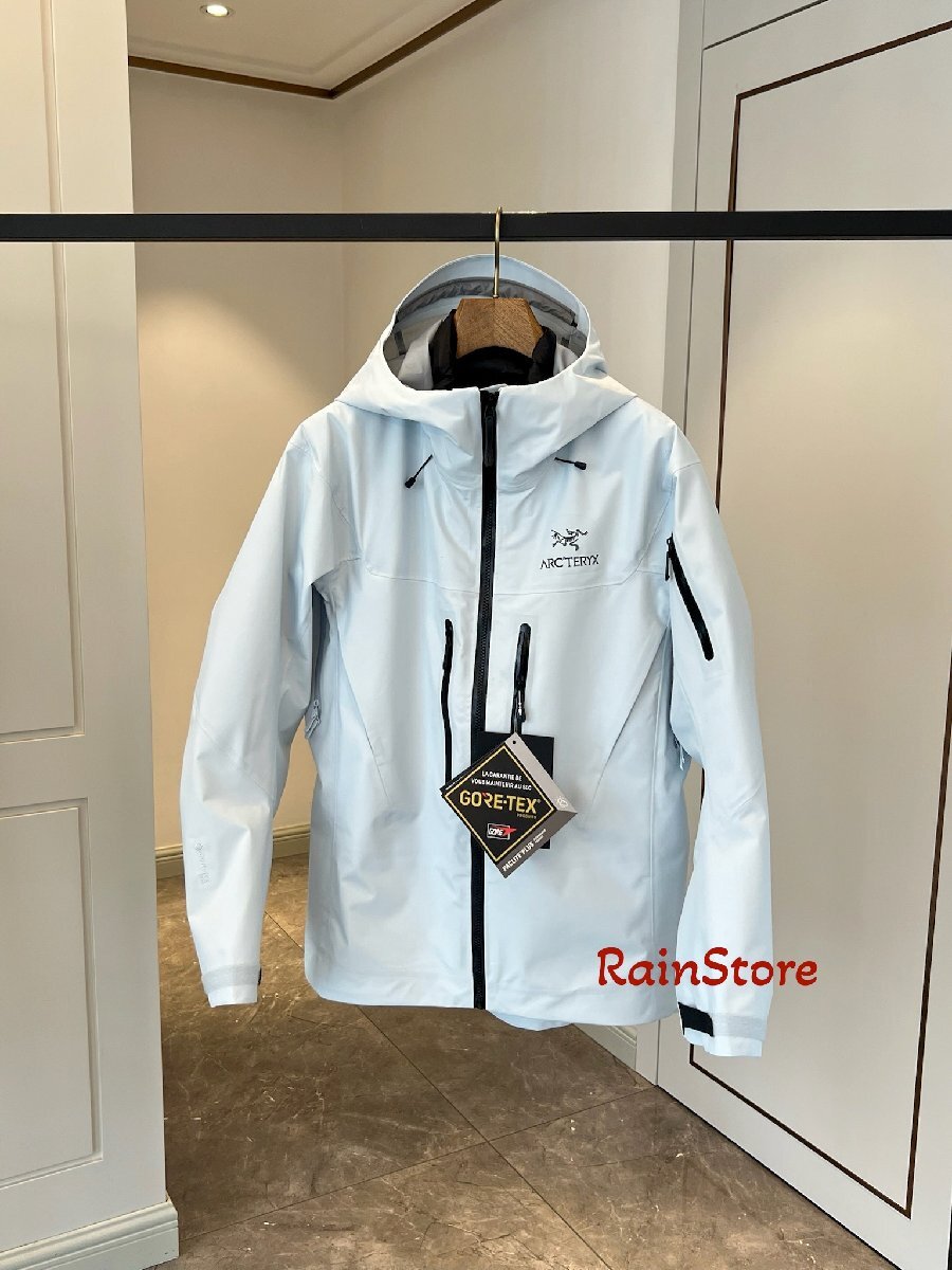 ARC'TERYX メンズマウンテンパーカー Alpha SV7 3-in-1ジャケット 薄ブルー L セパレート ダウンインナー付 ウインドブレーカー 男女兼用_画像2