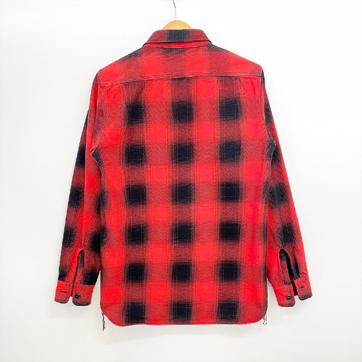 HOUSTON ヒューストン OMBRE CHECK VIYELLA SHIRT オンブレ― チェック ビエラ シャツ Js10-38_画像4