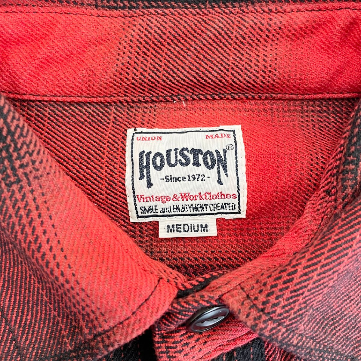 HOUSTON ヒューストン OMBRE CHECK VIYELLA SHIRT オンブレ― チェック ビエラ シャツ Js10-38_画像6