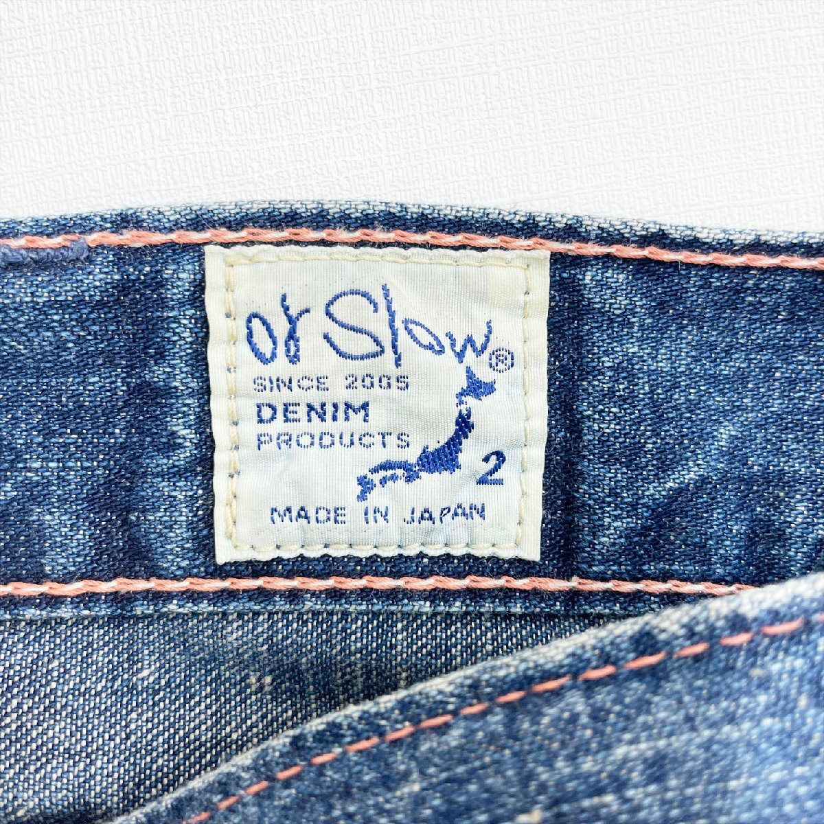 or slow オアスロウ デニム ペインター パンツ サイズ2 Js10-53_画像6
