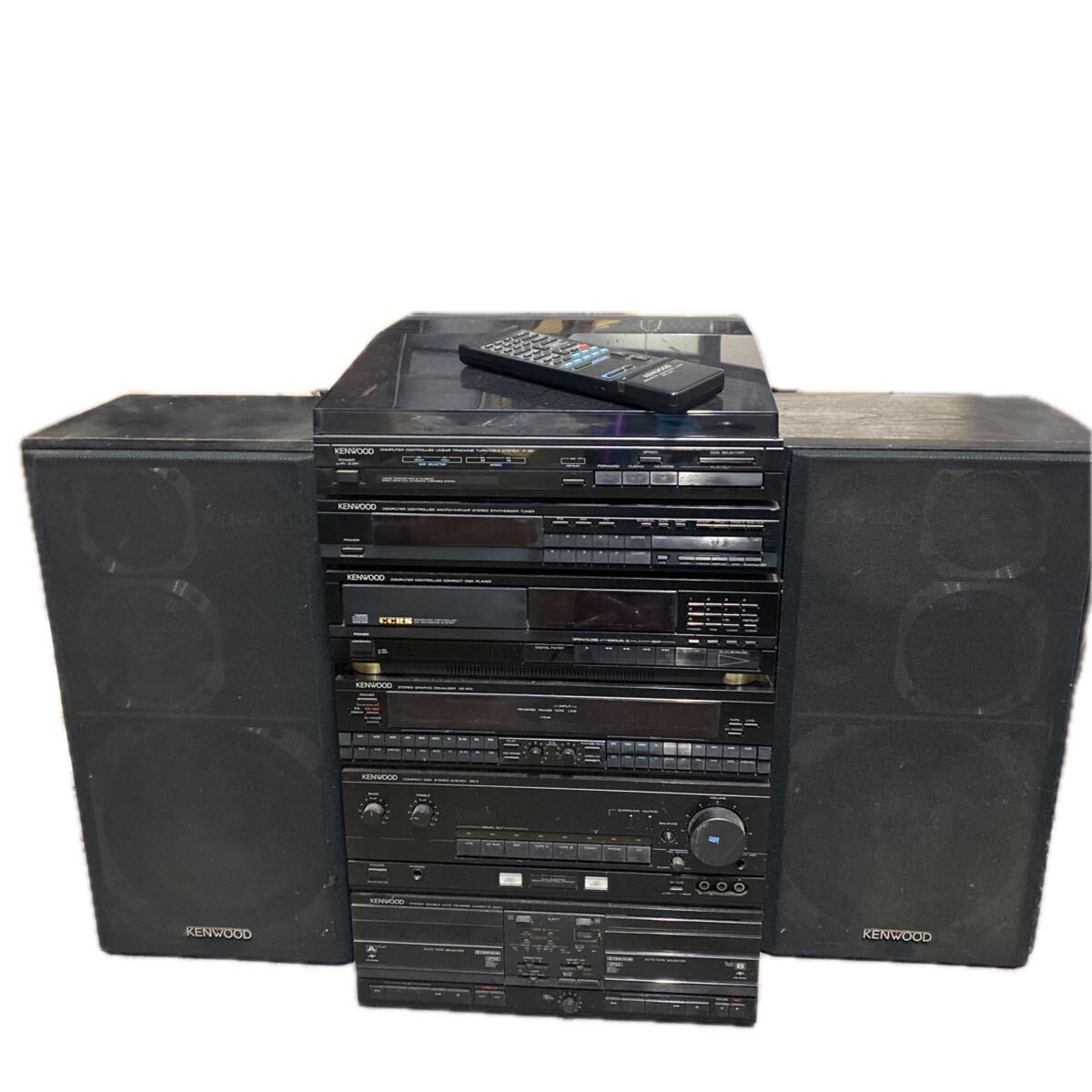 UTM323 KENWOOD システムコンポ P-5R T-7R DP-5R GE-810 A-3R X-5WR　通電のみ確認 現状品_画像1