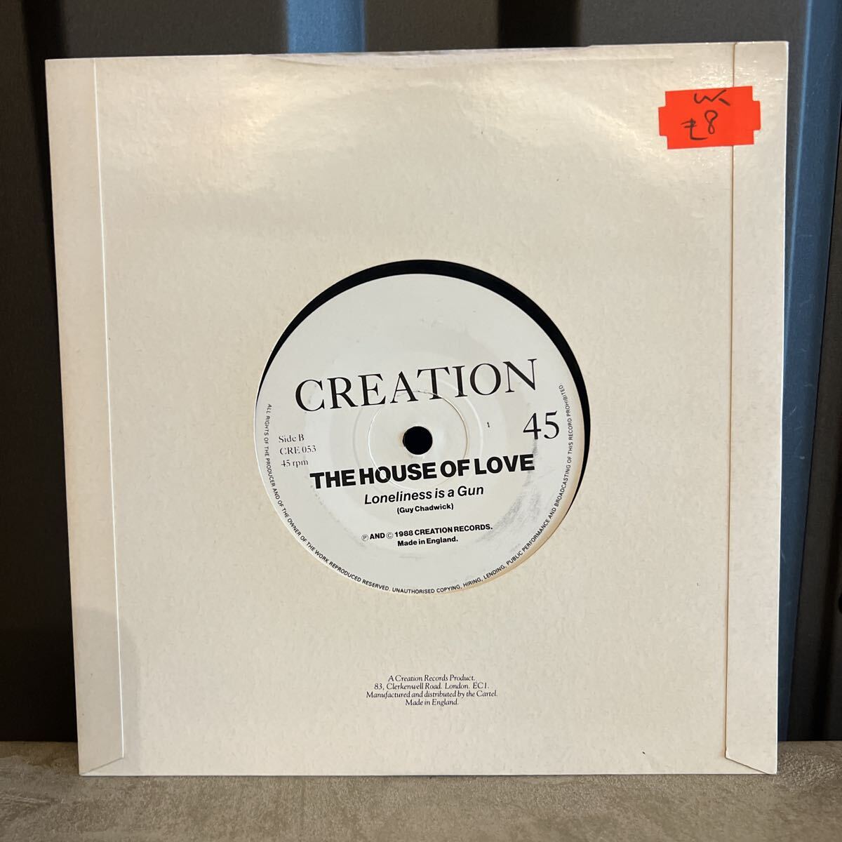 【アナログ盤】激レア/限定盤/UK盤/クリエイション盤/オリジナル/7インチ/The House Of Love /Christine/レコード/Creation Records/CRE053_画像2