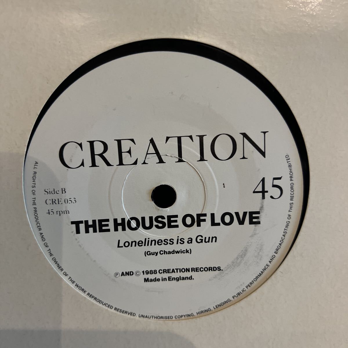 【アナログ盤】激レア/限定盤/UK盤/クリエイション盤/オリジナル/7インチ/The House Of Love /Christine/レコード/Creation Records/CRE053_画像3